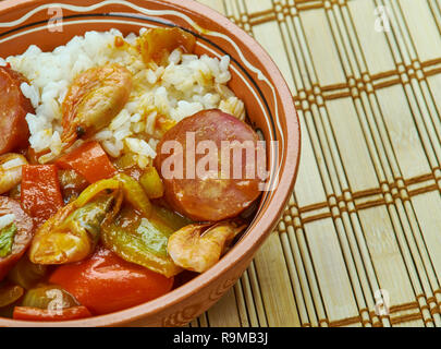 Authentic style New Orleans Cajun gumbo est réel Banque D'Images