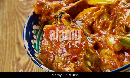 Kashmiri curry de mouton Aab Gosht Kashmiri, versions populaires sont et iraniens. Banque D'Images