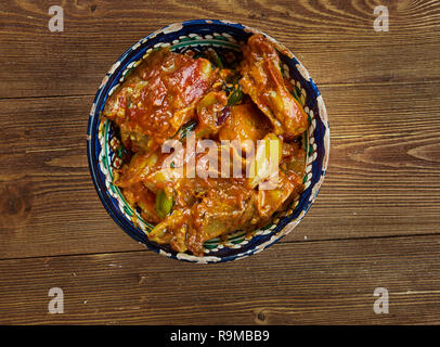 Kashmiri curry de mouton Aab Gosht Kashmiri, versions populaires sont et iraniens. Banque D'Images