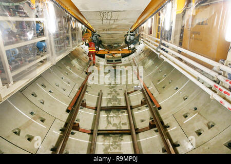 Beijing, Beijing, Chine. Dec 26, 2018. Beijing, Chine - Le projet de construction du métro de Beijing, à l'est ChinaÃ¢â€ Province de Jiangsu. Crédit : SIPA Asie/ZUMA/Alamy Fil Live News Banque D'Images