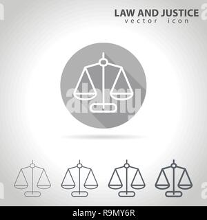 La loi et la justice aperçu icon set, collection d'icônes, vector illustration Illustration de Vecteur