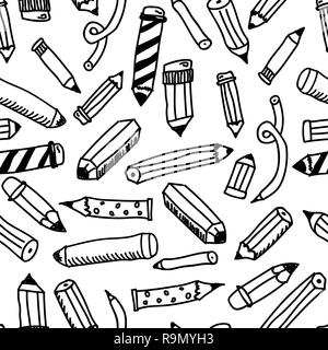 Croquis crayons de collection style doodle, vector illustration Illustration de Vecteur