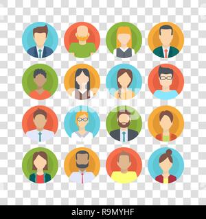 Ensemble de gens d'affaires, collecte de divers personnages de télévision cartoon style, vector illustration Illustration de Vecteur