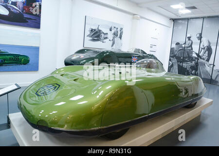 1954 MG EX179. Voiture Record de vitesse à la British Motor Museum, Gaydon, Warwickshire, Royaume-Uni. Banque D'Images