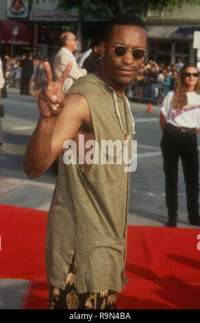 WESTWOOD, CA - le 13 juin : le réalisateur John Singleton assiste à Columbia Pictures' 'Last Action Hero' le 13 juin 1993 au Mann Village Theater à Westwood, en Californie. Photo de Barry King/Alamy Stock Photo Banque D'Images