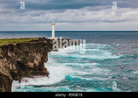 Le phare de Cap-Hirakubo, Ishigaki Island, Okinawa Prefecture, Japan Banque D'Images