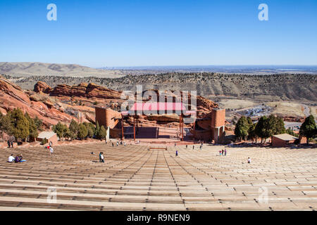 Le Red Rocks Amphitheatre, Denver, Colorado Banque D'Images