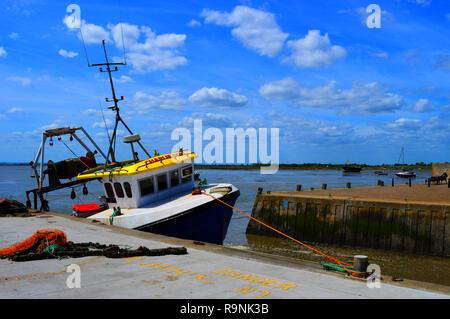 Bateau de pêche au Leigh on Sea Banque D'Images