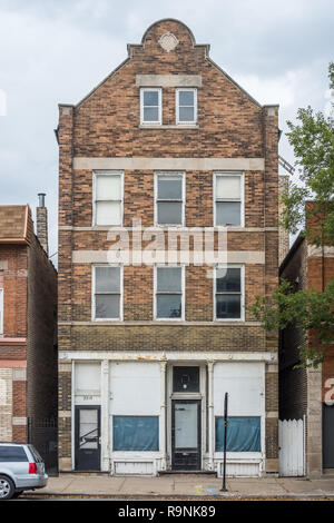 Immeuble résidentiel dans le quartier de Bridgeport. Banque D'Images