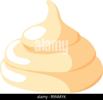 Purée de pommes de terre sur fond blanc, un design coloré, vector illustration Illustration de Vecteur