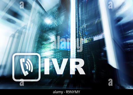 Serveur vocal interactif IVR communication concept. Banque D'Images