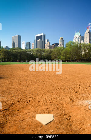 Heckscher 1995 Ballfields est un softball dans Central Park, NYC, USA Banque D'Images