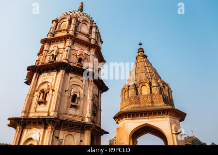 Lakshmi Narayan Mandir ruines antiques dans Orchha, Inde Banque D'Images