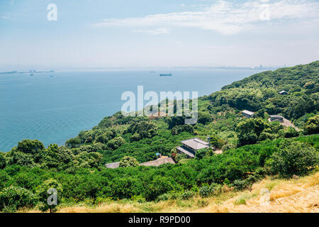 Mer et l'île de Nokonoshima park à Fukuoka, Japon Banque D'Images