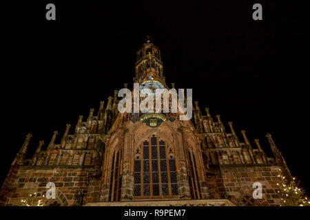 La Frauenkirche (église Notre Dame), Nuremberg, Bavière, Allemagne. Banque D'Images