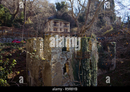 Ruines de l'ancienne gare de Milies magnésie , Grèce Banque D'Images