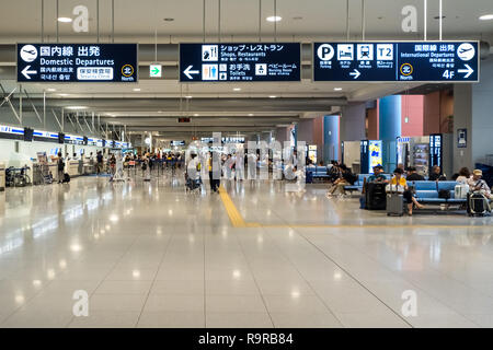 Osaka, Japon - 31 août 2018 : l'intérieur de l'Aéroport International d'Osaka Banque D'Images