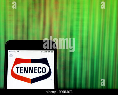 26 décembre 2018 - Kiev, Ukraine - Tenneco logo de l'entreprise vu affichée sur téléphone intelligent. (Crédit Image : © Igor Golovniov/SOPA des images à l'aide de Zuma sur le fil) Banque D'Images