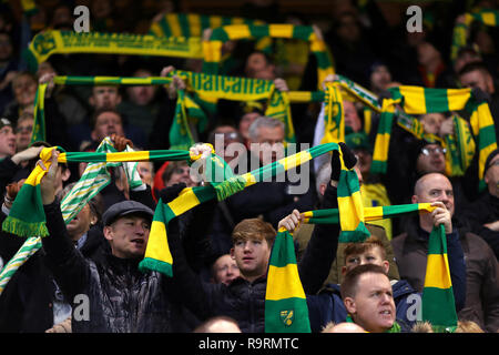 Norwich, Norfolk, Royaume-Uni. 12Th sep 2018. Fans de Norwich City - Norwich City v Nottingham Forest, Sky Bet Championship, Carrow Road, Norwich - 26 décembre 2018 Editorial - N'utilisez que des restrictions s'appliquent : Crédit DataCo Images Journée Limited/Alamy Live News Banque D'Images