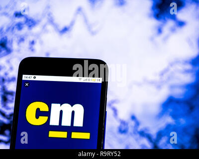 18 décembre 2018 - Kiev, Ukraine - logo de l'entreprise plus agile vu affichée sur un téléphone intelligent. (Crédit Image : © Igor Golovniov/SOPA des images à l'aide de Zuma sur le fil) Banque D'Images