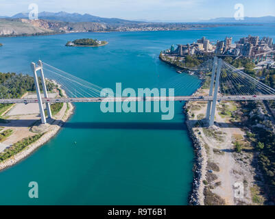 Le pont de Chalkida en Grèce Banque D'Images