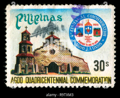 Timbre-poste des Philippines dans le 400e anniversaire de la fondation de Agoo série émise en 1978 Banque D'Images