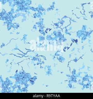 En mode design texture avec spots, éclaboussure surface marbrée bleu azur, tons modernes d'arrière-plan Illustration de Vecteur