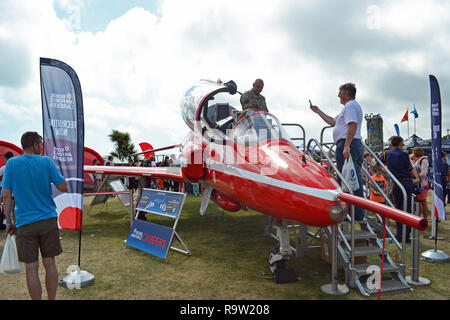 Flèche rouge avion à Eastbourne 21-07-2013, Air Show, Eastbourne, East Sussex, UK Banque D'Images