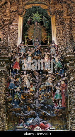 Porto, Portugal - Mars 23, 2015 : arbre généalogique de Jésus Christ dans la Bible, l'arbre de Jessé (depuis Isaï père du roi David), surmonté de la J Banque D'Images