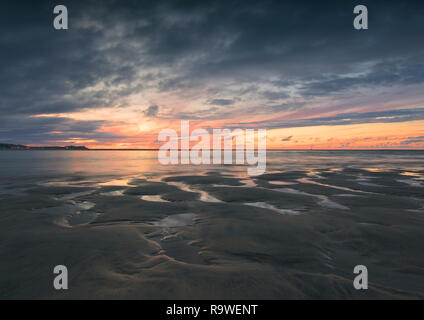 Coucher de soleil sur la baie de St Ives Banque D'Images