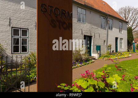 Theodor-Storm-Haus, la maison du poète et écrivain Theodor Storm (1817-1888), aujourd'hui, un Storm-Museum, Husum, Frise du Nord, Schleswig-Holstein, Allemagne Banque D'Images