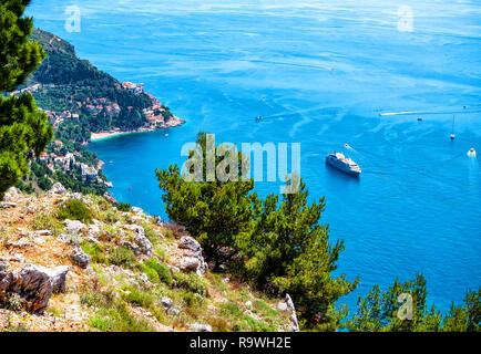 Vue aérienne sur scenic coastlinein à Dubrovnik - Dalmatie, Croatie Banque D'Images