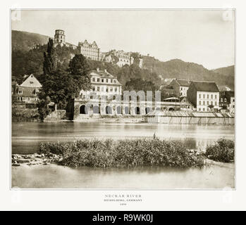 Photographie allemande antique : Heidelberg, Allemagne, 1893 Banque D'Images