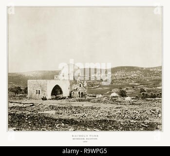 Le Tombeau de Rachel, près de Bethléem, Palestine, Photographie, 1893 Palestine antique Banque D'Images