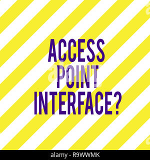 Mot écrire un texte Interfacequestion Point d'accès. Concept d'affaires pour permettre à l'appareil sans fil pour se connecter à un réseau de lignes diagonales Twotone Formulaire photo Banque D'Images