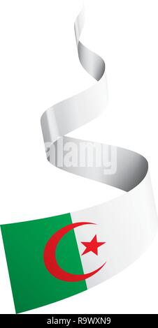 L'Algérie drapeau, vector illustration sur fond blanc Illustration de Vecteur