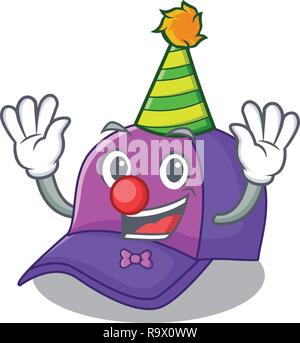 Casquette de clown en forme cartoon belle Illustration de Vecteur