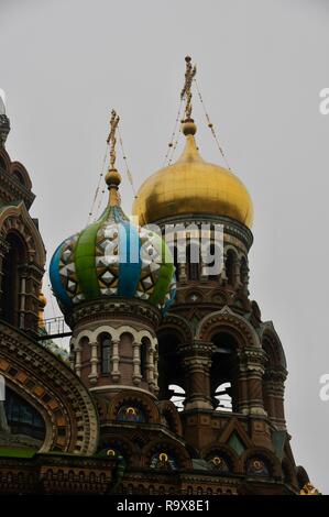 Eglise du Sauveur sur le Sang Versé, Saint-Pétersbourg Russie Banque D'Images