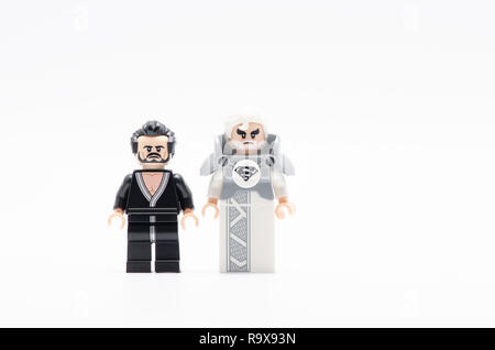 Général lego Kaka et Jor-El isolé sur fond blanc. Banque D'Images