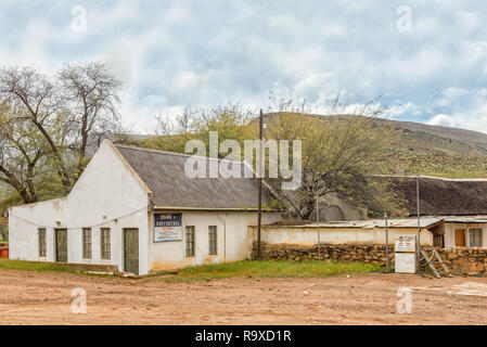 WUPPERTHAL, AFRIQUE DU SUD, le 27 août 2018 : vieille station d'essence à Wupperthal dans les montagnes de Cederberg la Province du Cap Occidental Banque D'Images