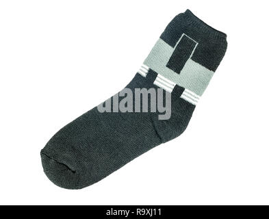 New mens socks gris isolé sur fond blanc Banque D'Images