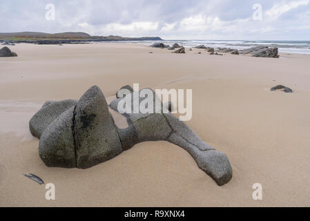 Saligo Traigh Mhor Fleisgein La Baie, plage, Rhinns d'Islay, Hébrides intérieures, ARGYLL & BUTE, Ecosse Banque D'Images