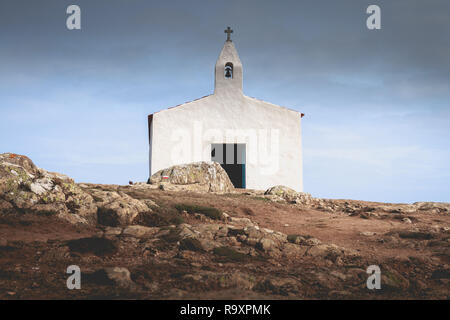 Détail architectural de la chapelle de la Meule sur l'île d'Yeu en France Banque D'Images