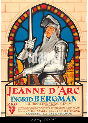 Jeanne d'Arc (RKO, 1948). L'affiche française Ingrid Bergman référence #  33635 950THA Banque D'Images