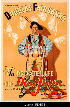 La vie privée de Don Juan (United Artists, 1934) Douglas Fairbanks affiche #  33635 Référence de fichier 974THA Banque D'Images