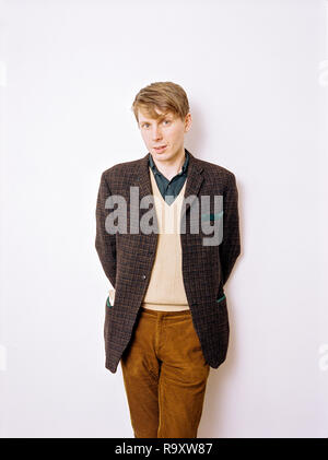 Le chanteur Alex Kapranos de Franz Ferdinand 3e décembre 2003, Primrose Hill, Londres, Angleterre. Banque D'Images