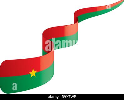 Burkina Faso drapeau, vector illustration sur fond blanc Illustration de Vecteur