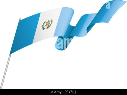 Guatemala drapeau, vector illustration sur fond blanc Illustration de Vecteur