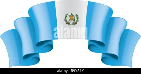 Guatemala drapeau, vector illustration sur fond blanc Illustration de Vecteur