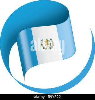 Guatemala drapeau, vector illustration sur fond blanc Illustration de Vecteur